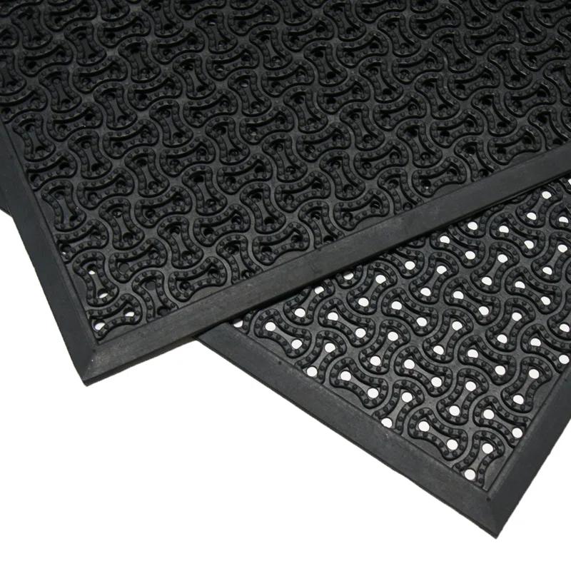 Rubber-Cal, Inc. Rubber-Cal "Dura-Scraper Drainage" Commercial Door Mat - Black