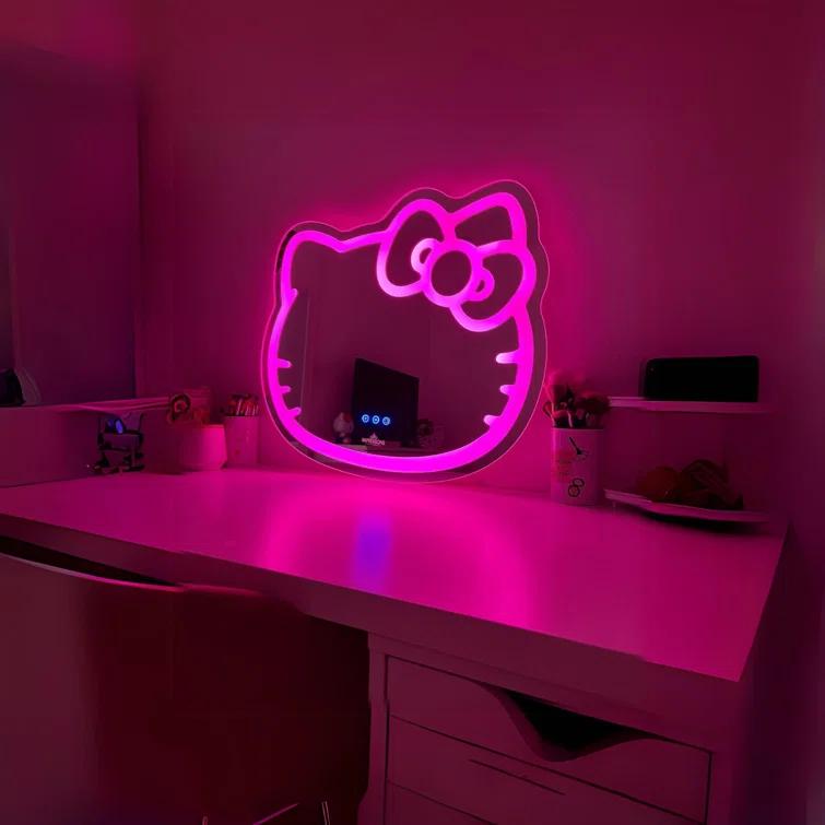IMPRESSIONS VANITY · COMPANY Hello Kitty Wall Mirror with Wi-Fi, Smart Touch Sensitive Makeup Vanity Mirror with App Controller