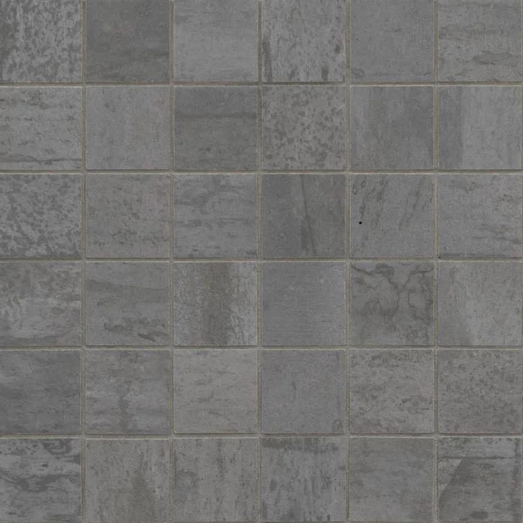 Ackland 12" x 12" Matte Porcelain Mesh-Mounted Mosaic Wall & Floor Tile