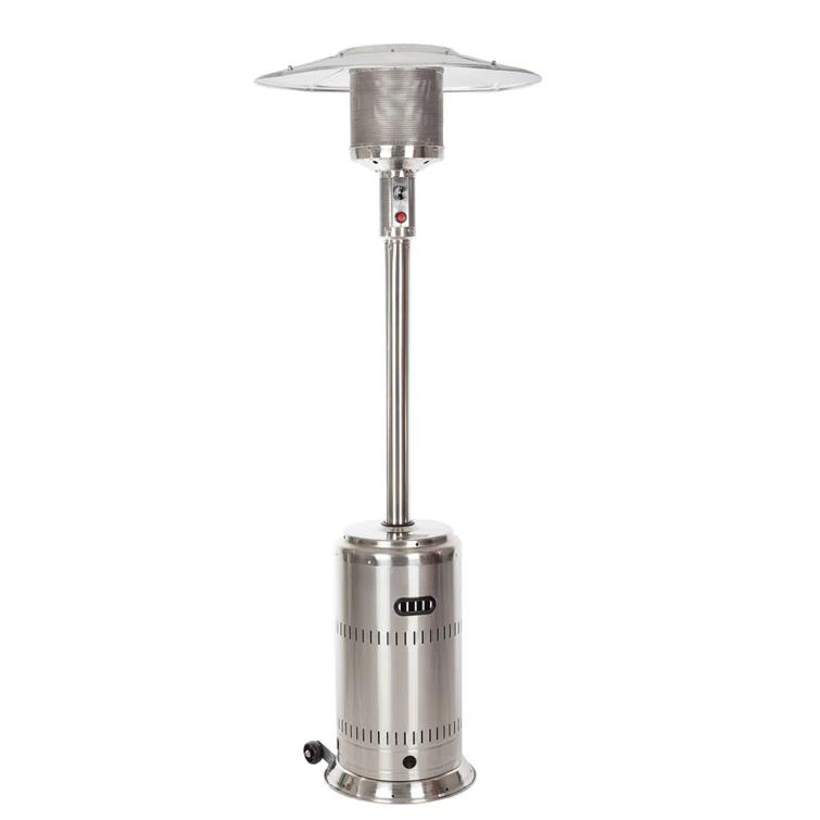 Fire Sense Fire Sense Performance Series Patio Heater with Wheels 50,000 BTU Output-Unpainted Stainless Steel