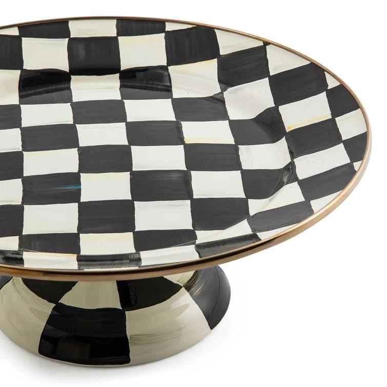 MacKenzie-Childs Courtly Check® Pedestal Platter