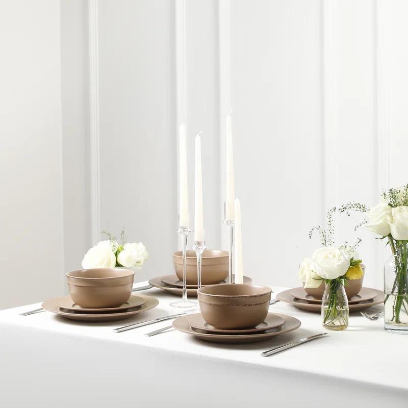 Earth & Clay Earth & Clay Hazel 12-Piece Dinnerware Set Stoneware (Set of 12)
