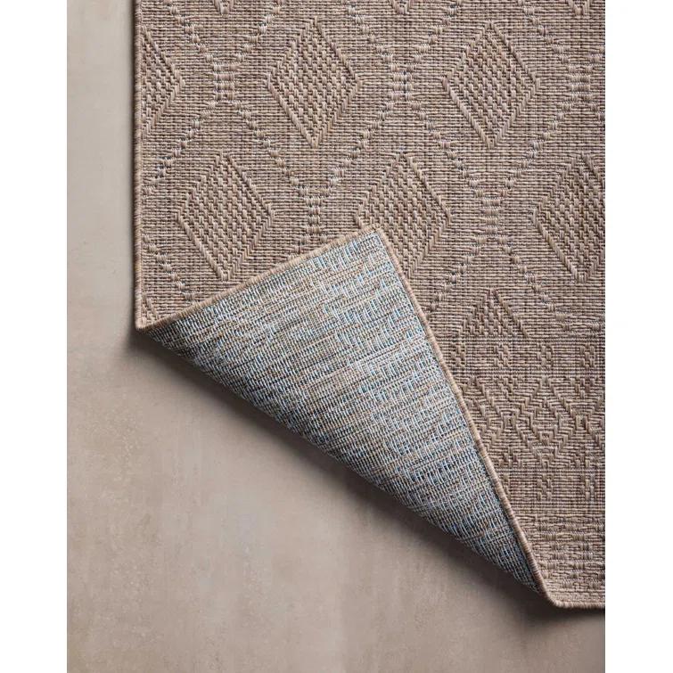 Topanga II Indoor / Outdoor Rug by Amber Lewis x Loloi - Natural and Mist / 3'11" x 5'11"