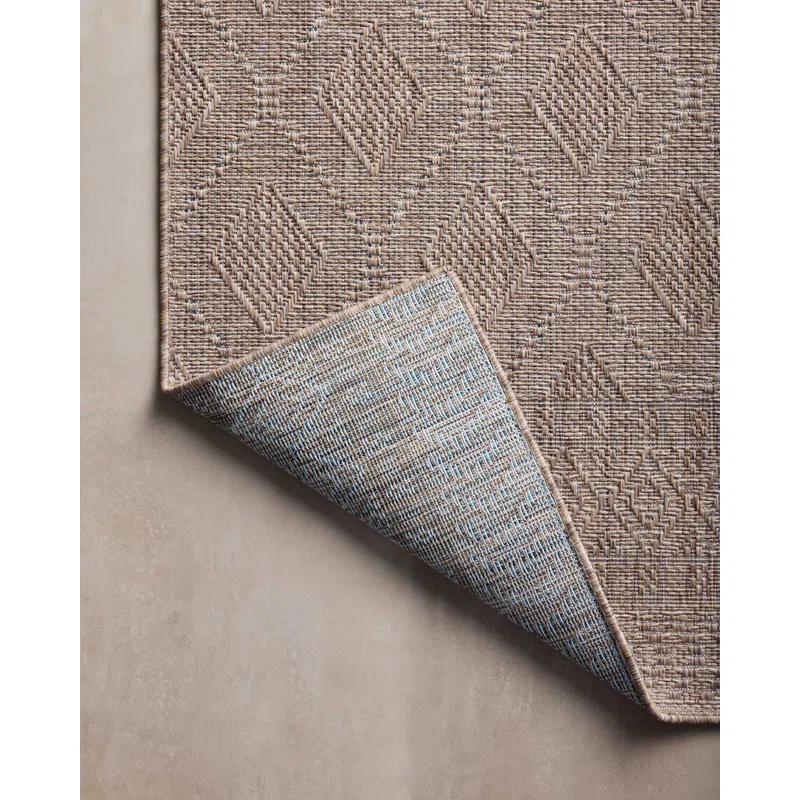 Topanga II Indoor / Outdoor Rug by Amber Lewis x Loloi - Natural and Mist / 3'11" x 5'11"