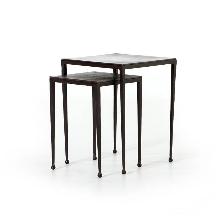 Dalston Antique Rust Metal Nesting End Tables