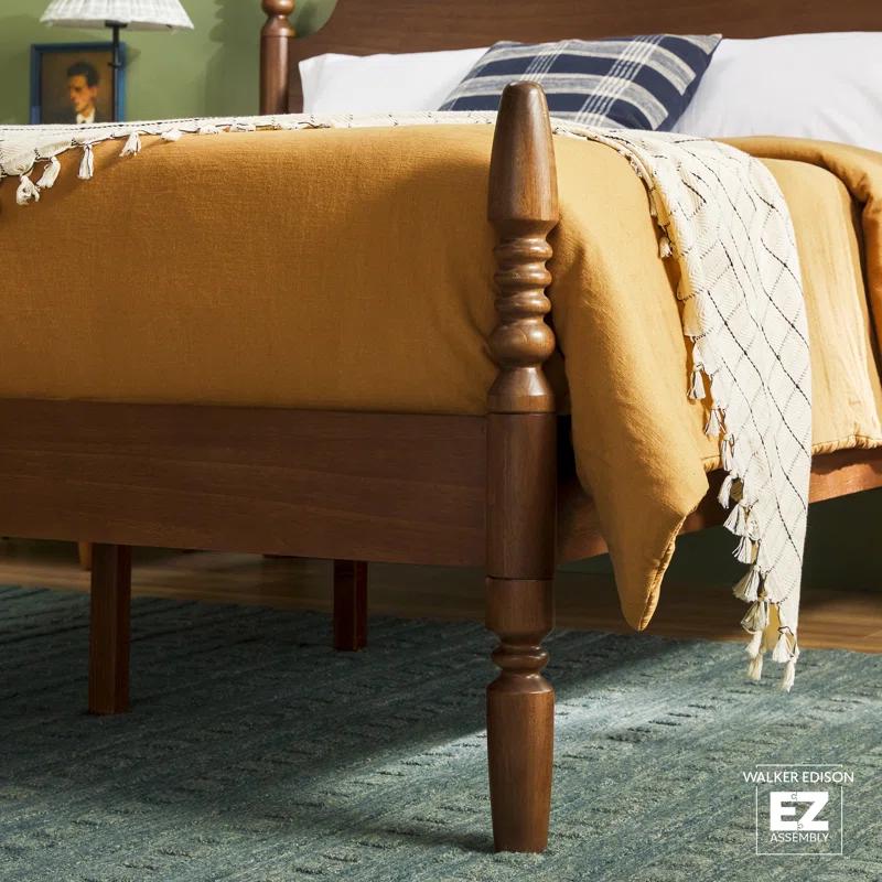 Vivienne Traditional Easy Assembly Solid Wood Turned Spindle Bed