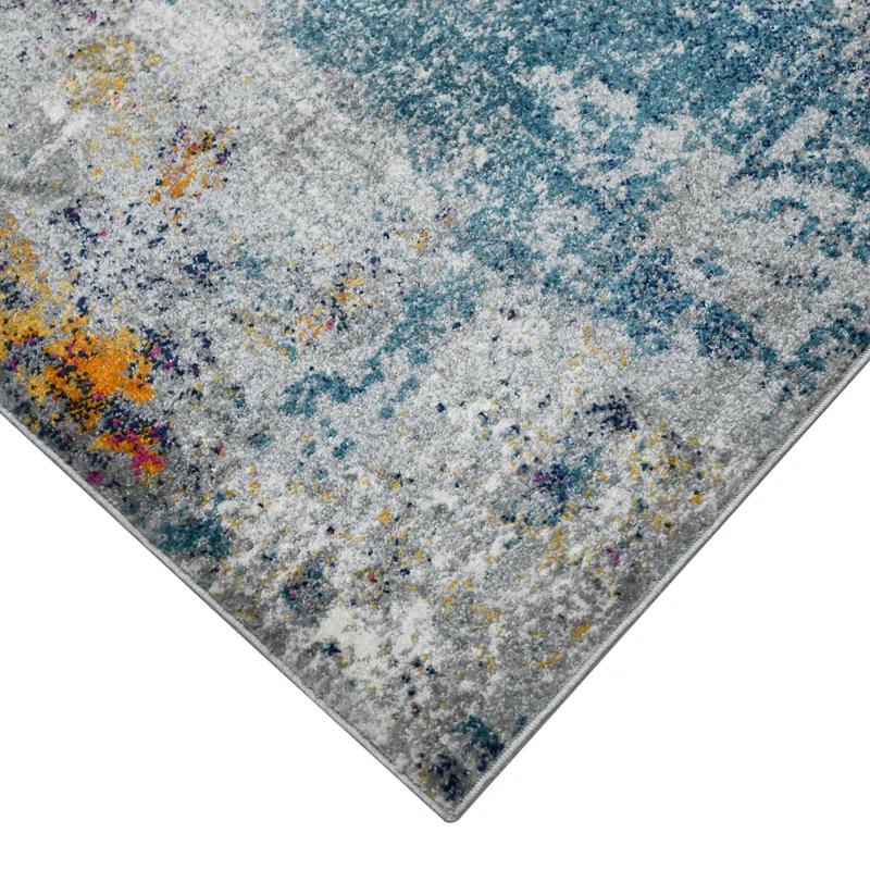 AMER Rugs Hannah Abstract Transitional Durable Performance Multicolor Area Rug