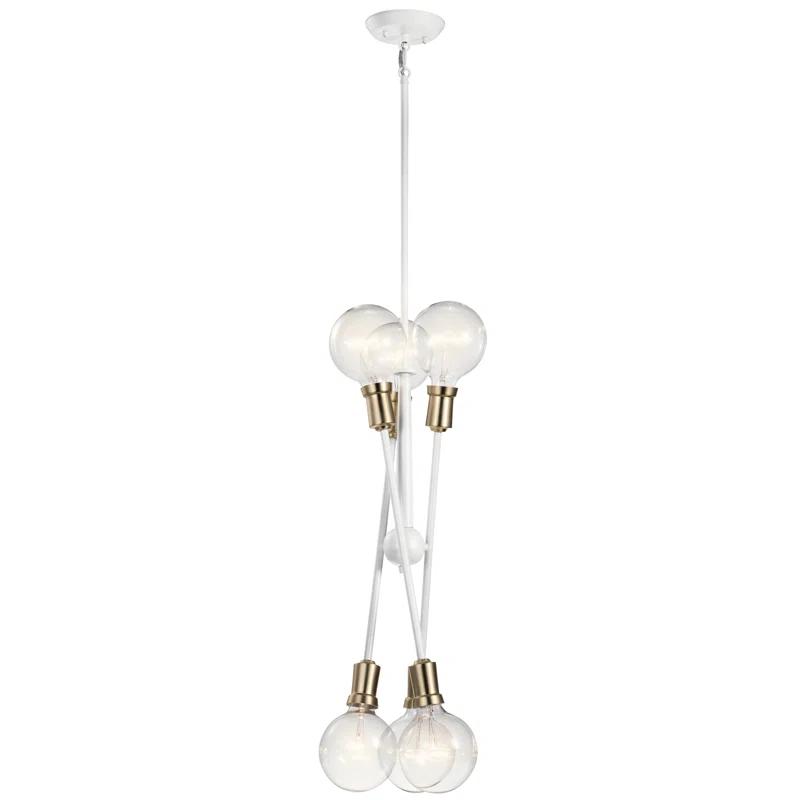 George Oliver 6 - Light Dimmable Sputnik Modern Linear Chandelier