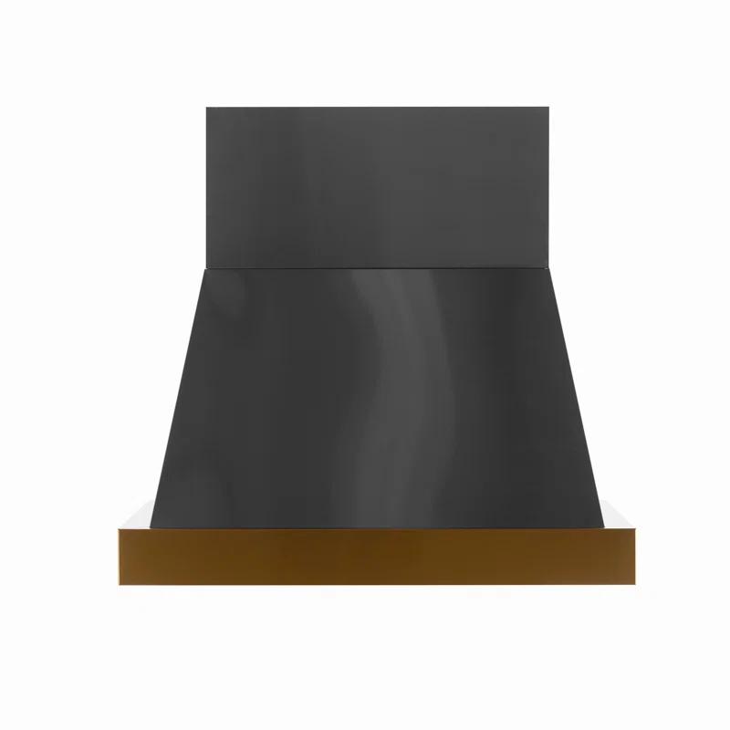 Kucht 36 in. 800 CFM Wall Mounted Range Hood with Gold Accents