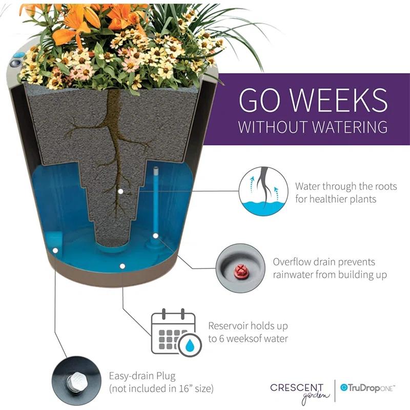 Crescent Garden Pot Planter