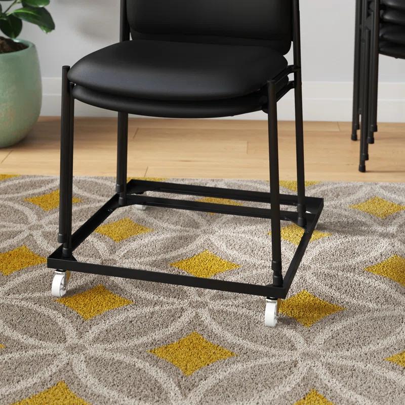 Flash Furniture Visage Steel Stack Chair and Church Chair Dolly - Material Handling Equipment