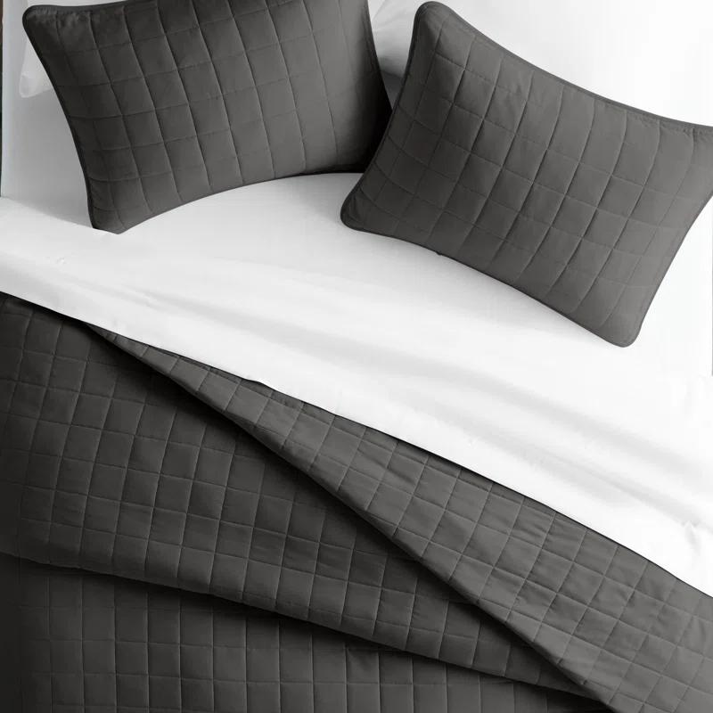 Simply Soft™ Double Brushed Microfiber Square Pattern Quilted Coverlet Set