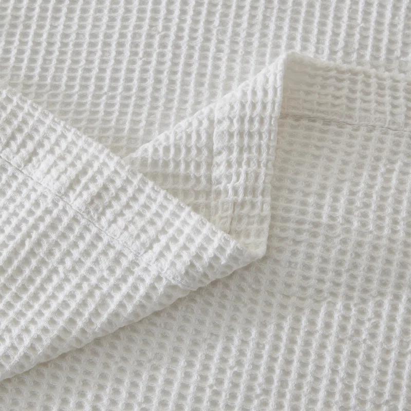 Solid Cotton Waffle Weave Blanket