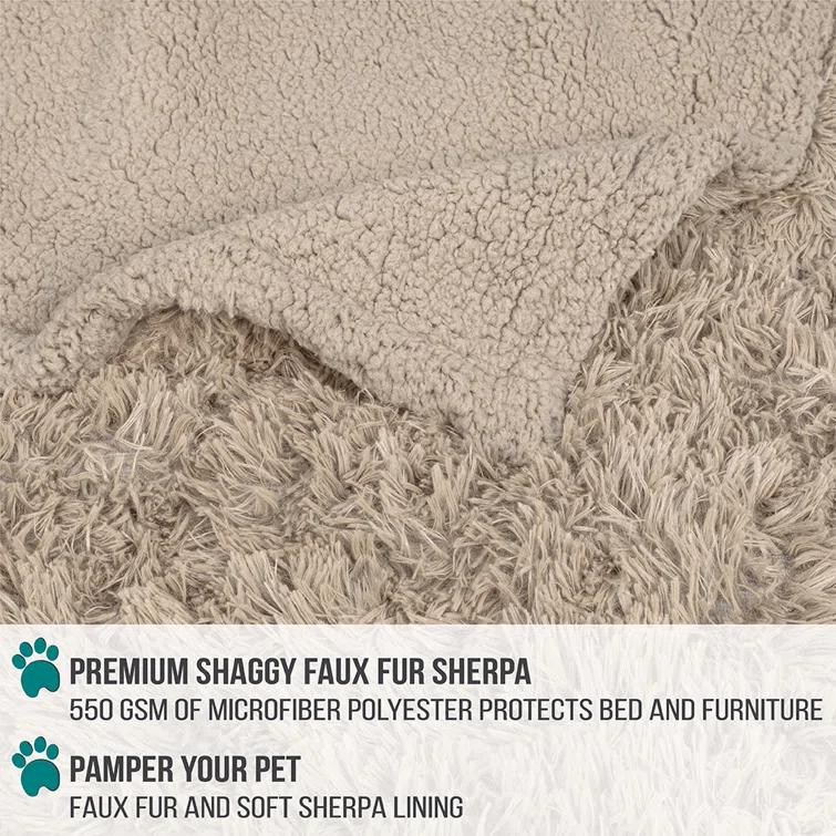 PetAmi Faux Fur Sherpa Pet Blanket