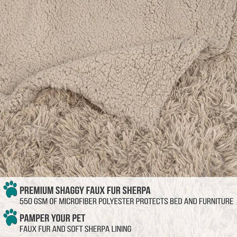 PetAmi Faux Fur Sherpa Pet Blanket