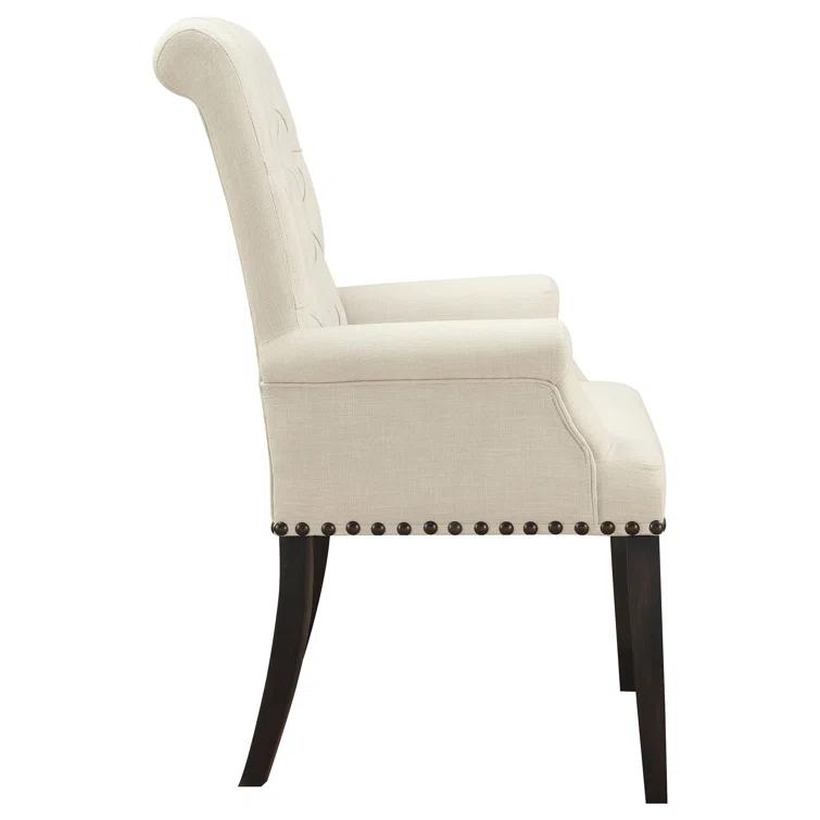 Charlton Home® Girace Tufted Back Upholstered Arm Chair Beige