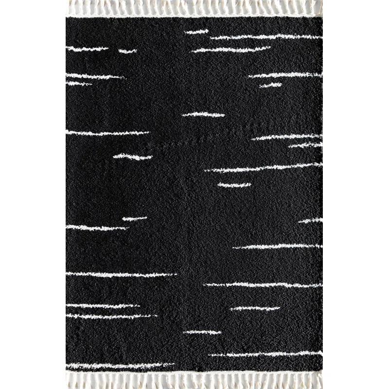 George Oliver Colletti Bennett Abstract Introspective Black Area Rug