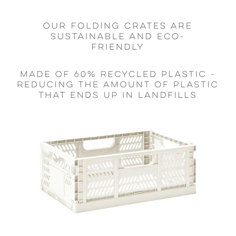 3 Sprouts 3 Sprouts - Recycled Plastic Crates - Pack of 2 - Sand