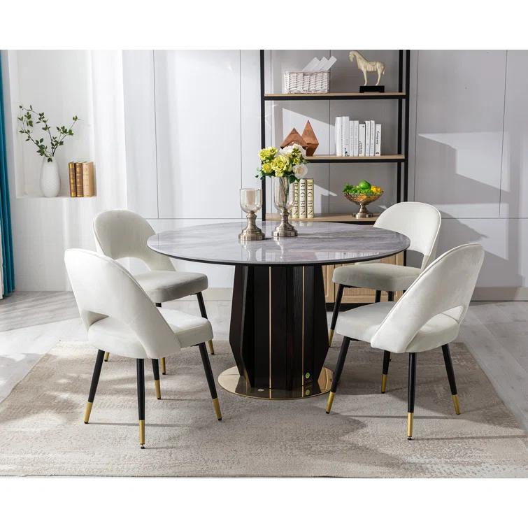 Mercer41 Volena 19.1'' H Velvet Upholstered Side Chair (Set of 2)