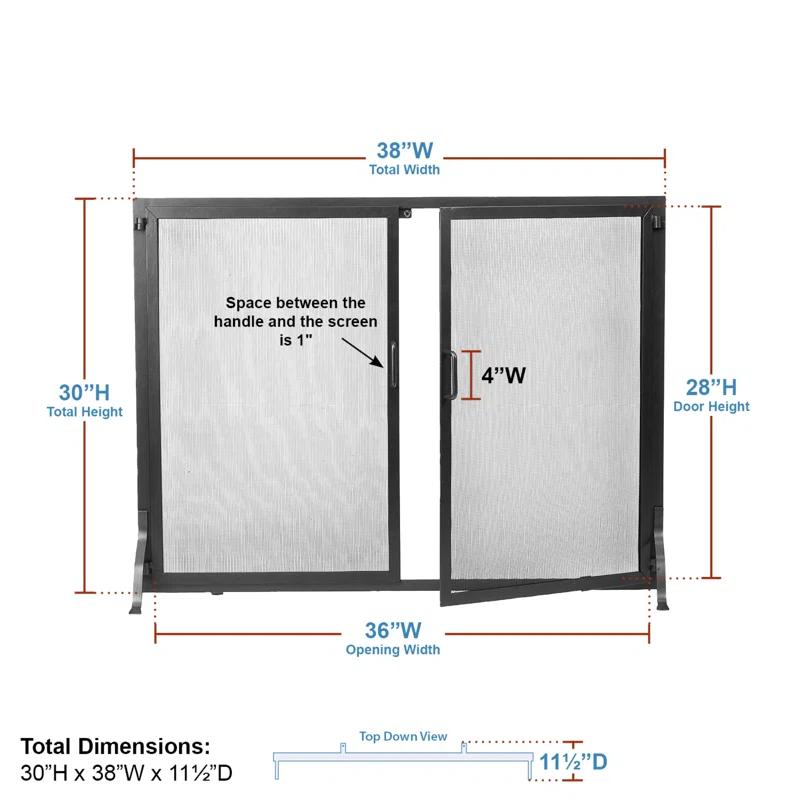 Red Barrel Studio® Ayaz Iron Fireplace Screen