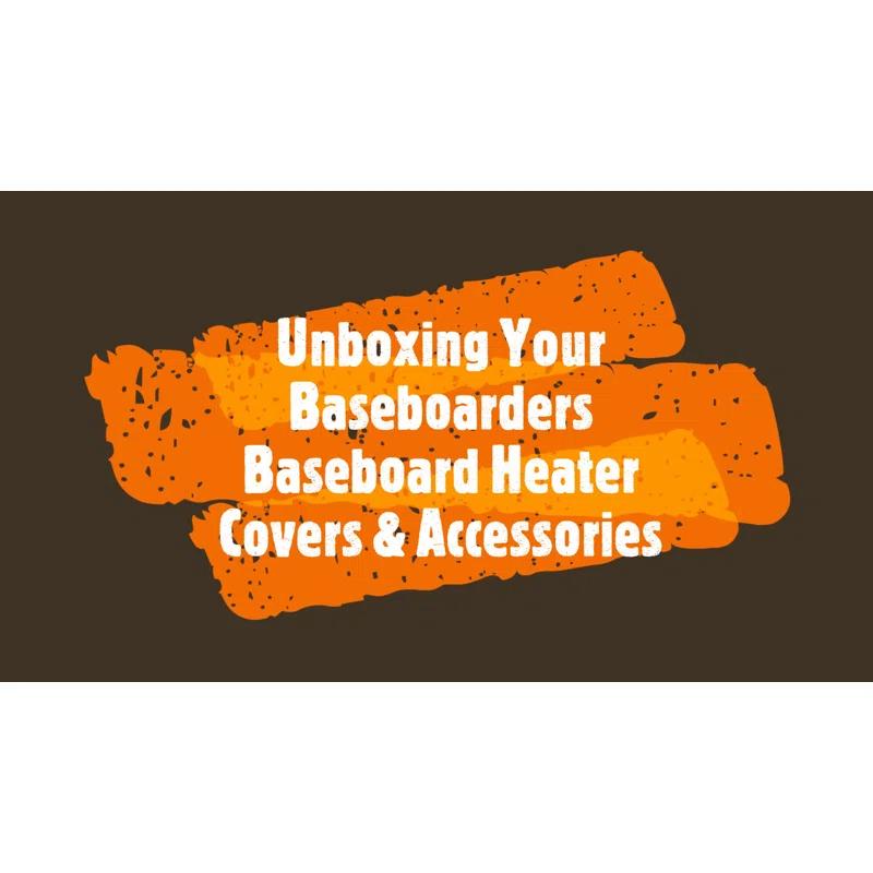 Baseboarders Baseboarders Premium Steel Easy Slip-On Baseboard Heater Cover Endcap Zero Clearance - White