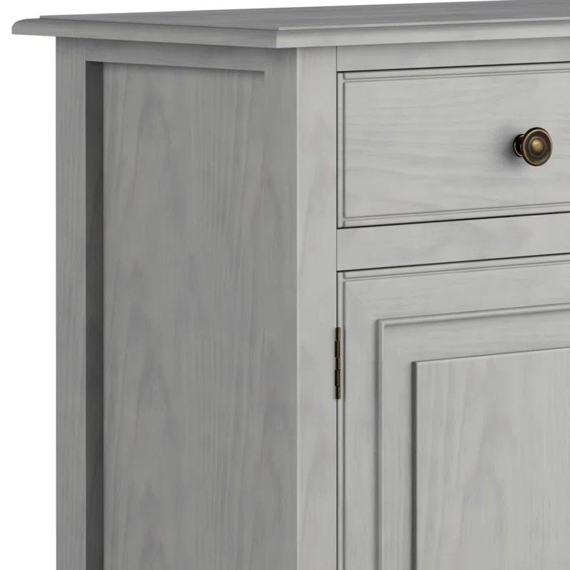 Simpli Home Connaught 40"W Solid Wood 2-Shelf Entryway Storage Cabinet with 2 Storage Drawers