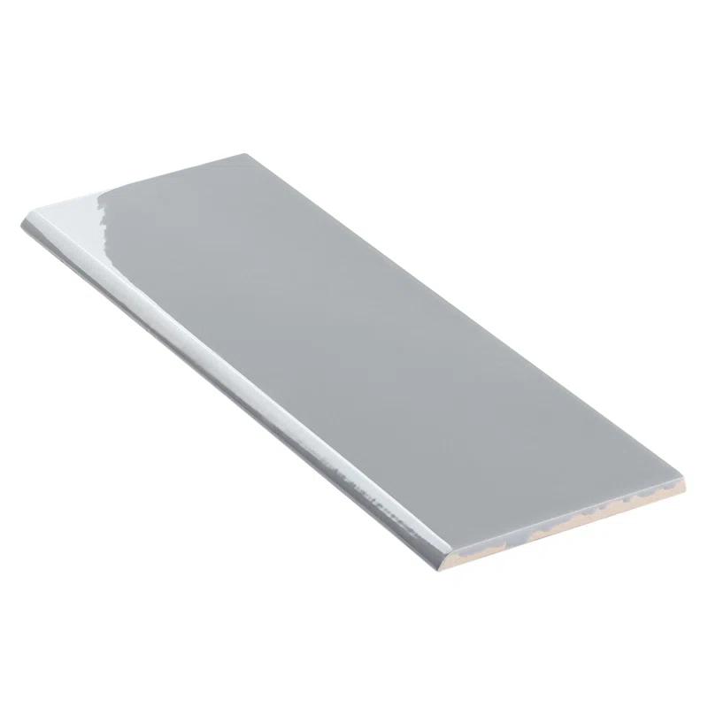 Bond Tile Remington 3.93 in. x 11.81 in. Polished Porcelain Wall Bullnose Tile