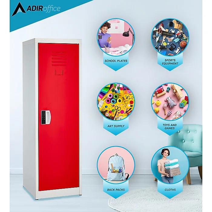 AdirOffice AdirOffice 48" H x 15" W Steel Single Tier Storage Locker with Digital Lock