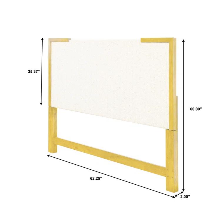 Scott Living Scott Living Heritage Upholstered Headboard with Cut Out Design - Honey