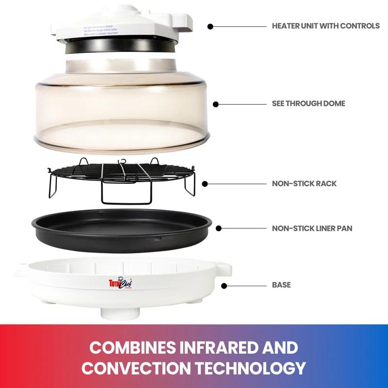 Total Chef Total Chef Countertop Infrared Oven with Convection Air Circulation, 6L
