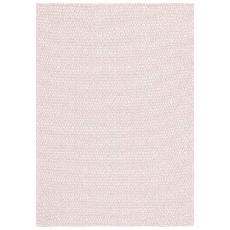 Martha Stewart Rugs Martha Stewart 484 Cotton Geometric Rug in Pink/Ivory