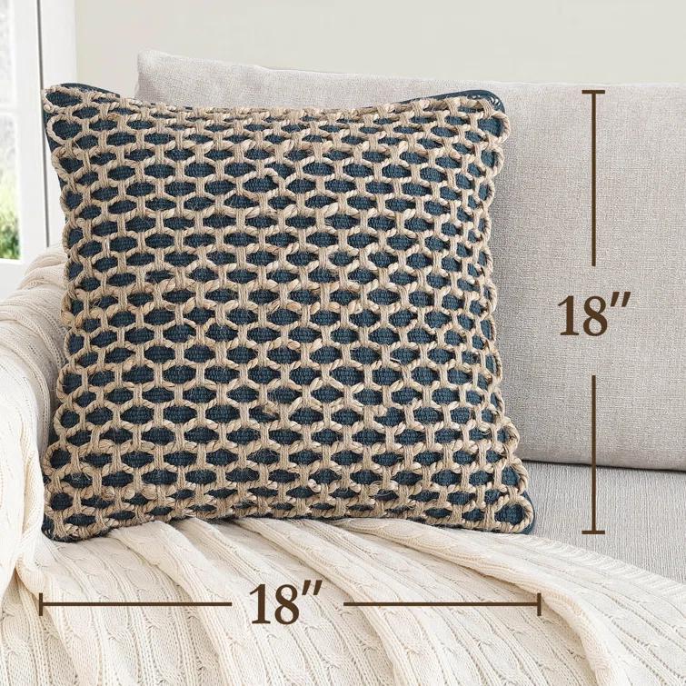 Boho Living Boho Living Jada Decorative Pillow Collection Living Cotton Blend Square Throw Pillow Cover (Set of 2)