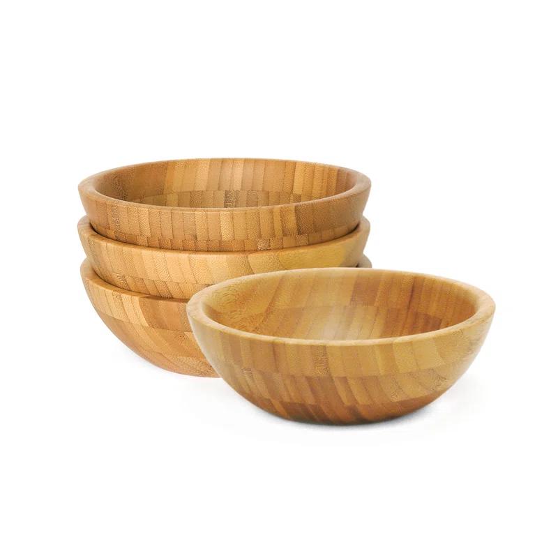 Lipper Bamboo Salad Bowl, Small, Set Of 4