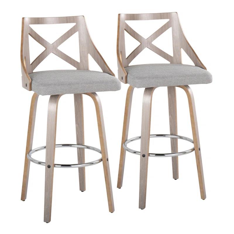 LumiSource Swivel Upholstered Counter Stool