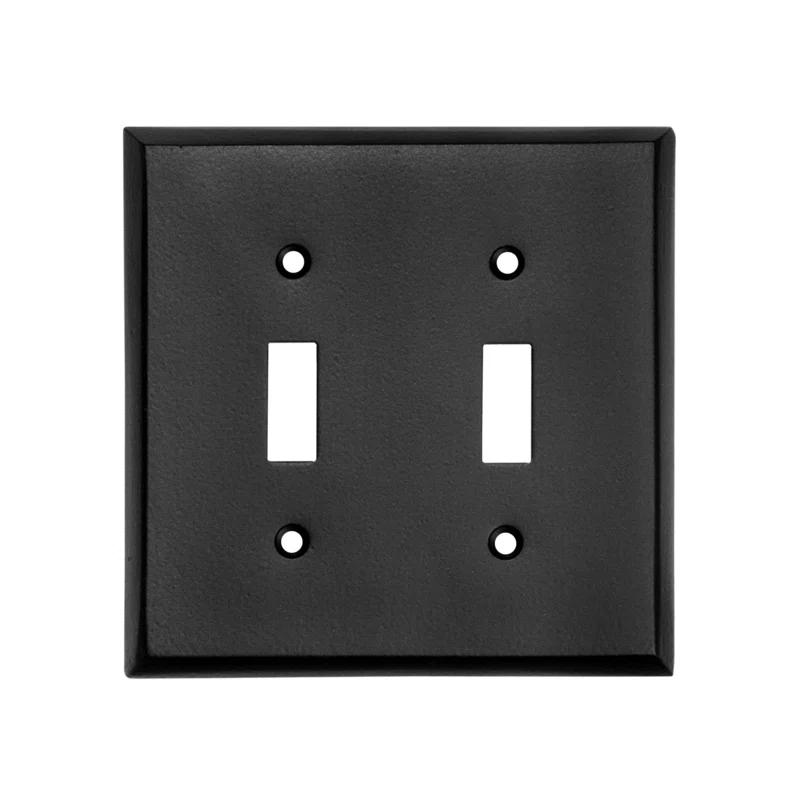 Ageless Iron Ageless Iron Double Toggle Wall Plate in Black Iron