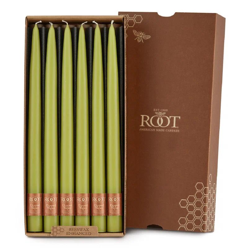 12 Piece Unscented Taper Candle Set