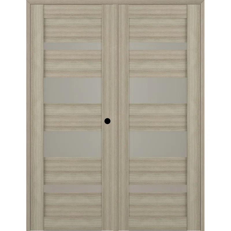 Belldinni Alba Solid Manufactured Wood and Glass Composite Paneled Prefinished French Door