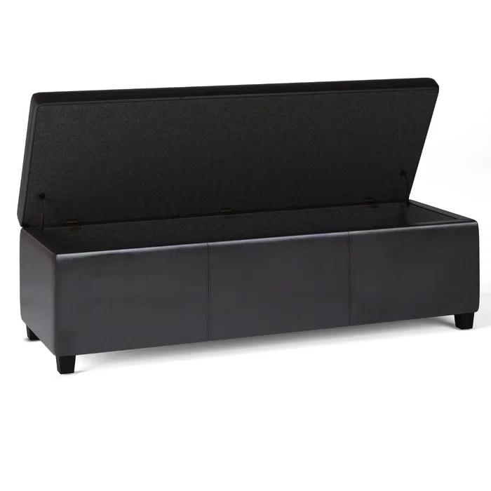 Simpli Home Avalon Extra Large Storage Ottoman Bench,Assembled