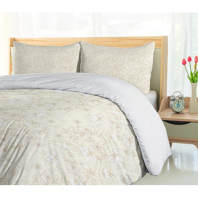 Ambesonne Traditional Floral Duvet Cover Set