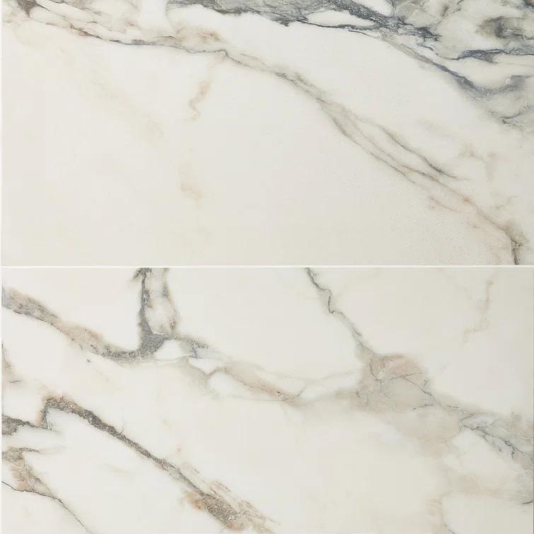 Bond Tile Saroshi 11.81 in. x 23.62 in. Matte Marble Look Porcelain Floor and Wall Tile (9.68 Sq. Ft. / Case)