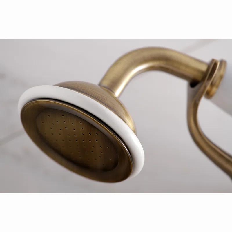 Kingston Brass KS266AB Kingston Brass Kingston Two-Handle 2-Hole Wall Mount Clawfoot Tub Faucet with Hand Shower