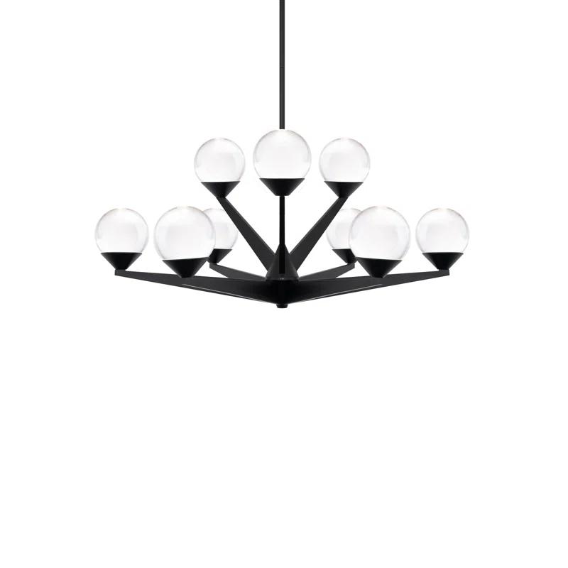 Double Bubble 9 - Light Dimmable LED Sputnik Sphere Chandelier