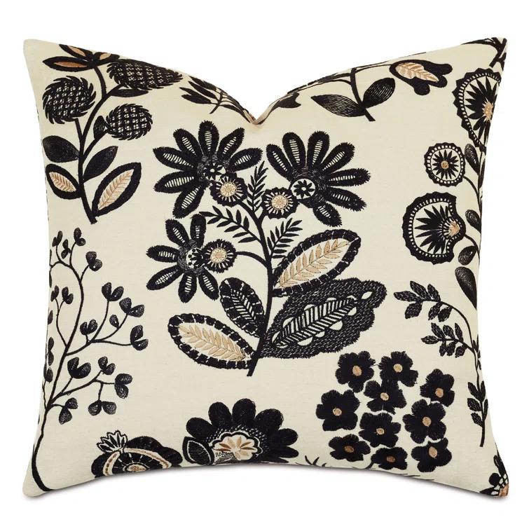 Eastern Accents Lars Embroidered Cotton Blend Reversible Throw Pillow