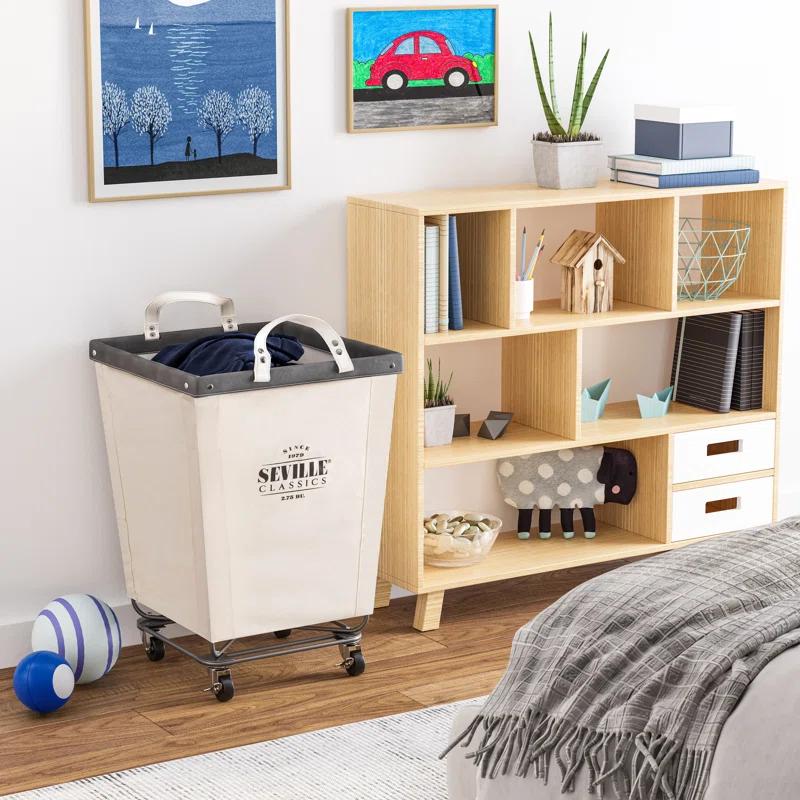 Seville Classics Rolling Commercial Laundry Hamper