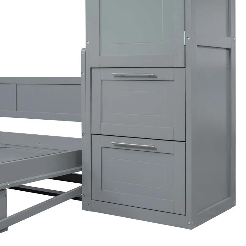 Galibens Murphy Bed Wall Bed With Closet And Drawers