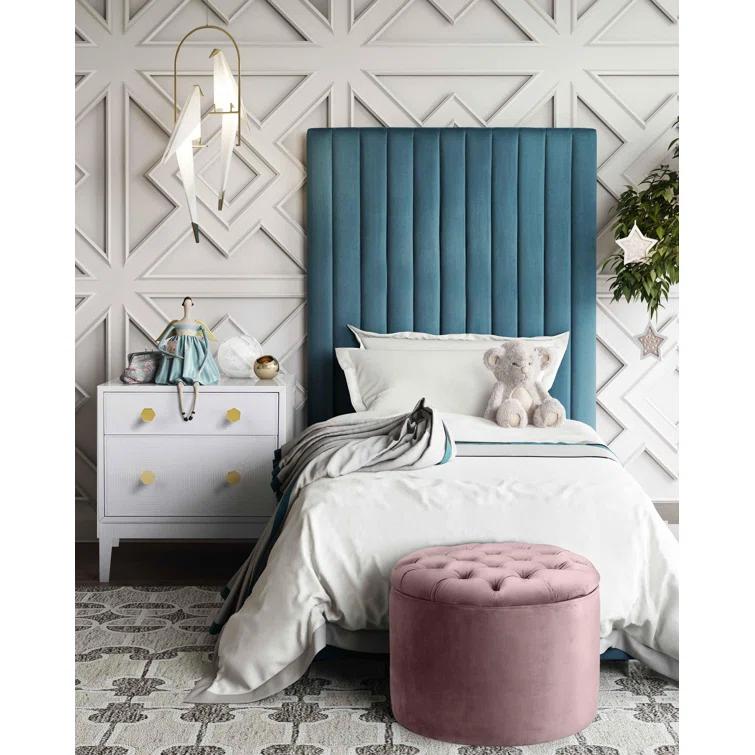 Kelly Clarkson Home Reims Velvet Ottoman