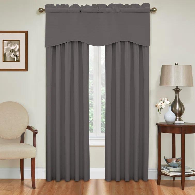 Eclipse Kendall Scalloped 42'' W Window Valance