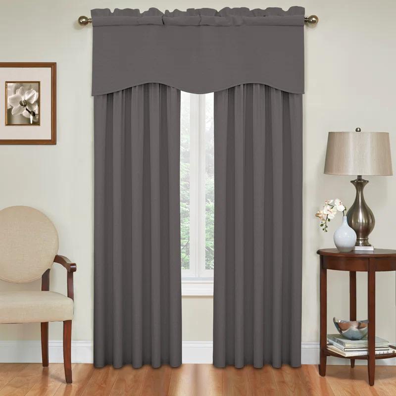 Eclipse Kendall Scalloped 42'' W Window Valance