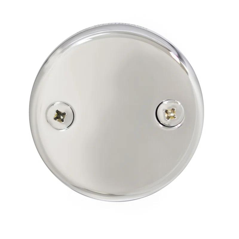 Westbrass 5-1/4" Front Diverter Tub Spout with Tip-Toe Drain and 2-Hole Overflow Trim CO531-26