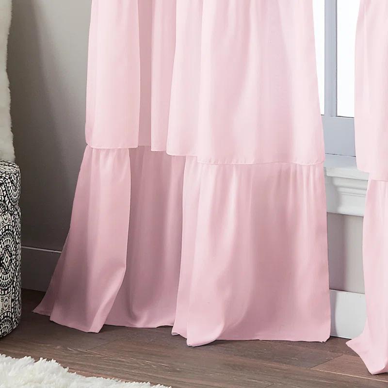 Red Barrel Studio® Flounced Solid Color Semi-Sheer Rod Pocket Single Curtain Panel